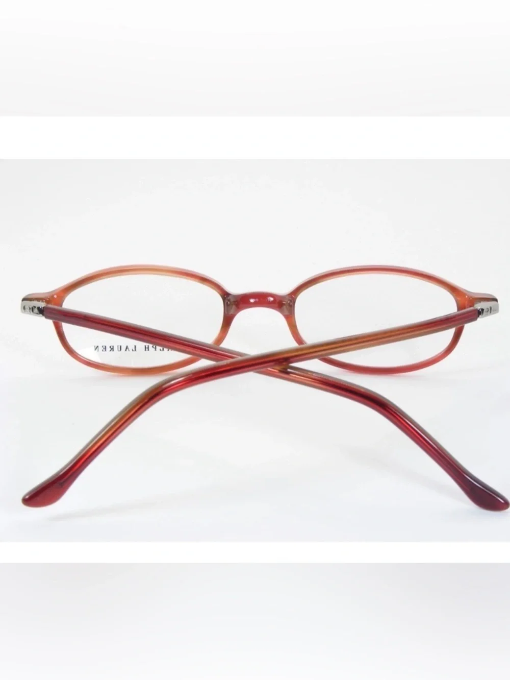 Ralph Lauren Women’s Red Tortoise Oval Eyeglass Frames with Subtle Brown Temples